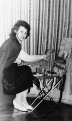 Адлина Лариса. Фото. За мольбертом